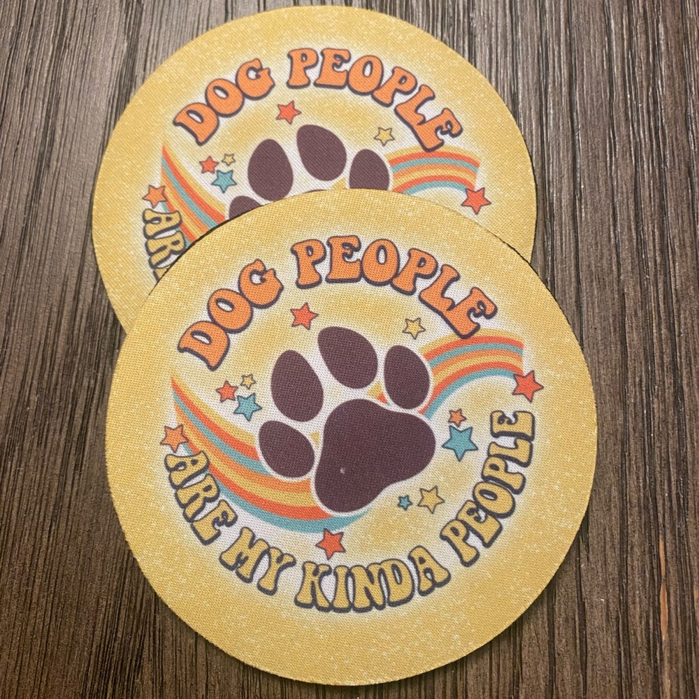 Set of 2 | Dog People Are My Kinda People Coasters | Mix & Match Designs
